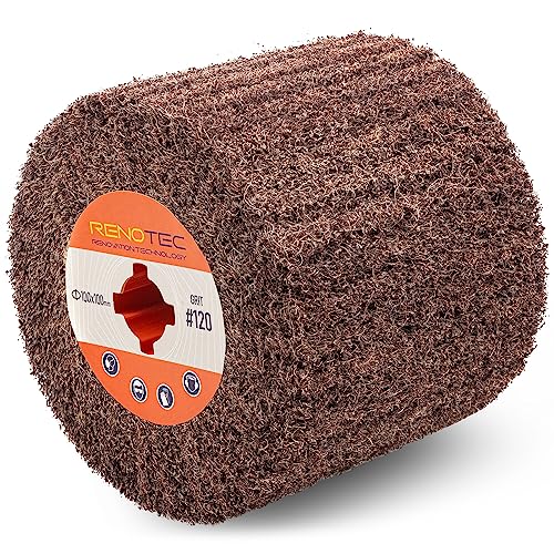 4 x 4 inch Medium 120 Grit 1 Pcs Burnishing Wheel for Burnishing Polishing Machine, 3/4 Inch Arbor (Grit 120)