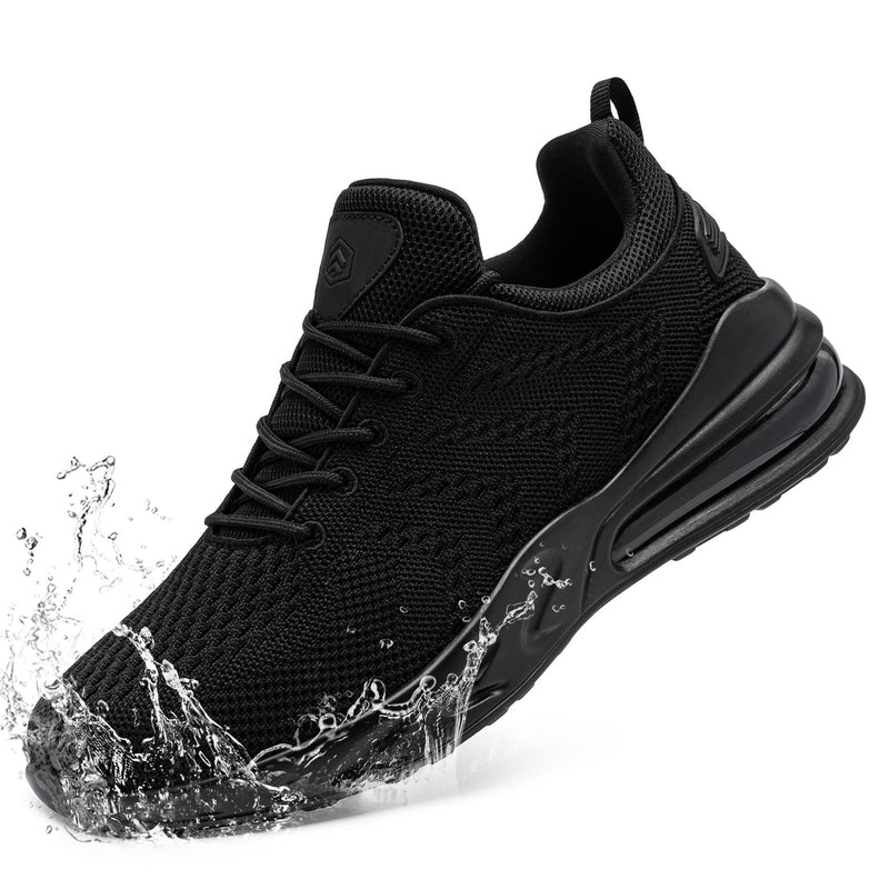 LARNMERN Men Chef Shoes Non Slip Work Waterproof Slip-on | Anti Slip Water Resistant Kitchen Shoes Restaurante Food Service Water Proof Walk Sneaker Zapatos Trabajo Antideslizantes 10.5 Black
