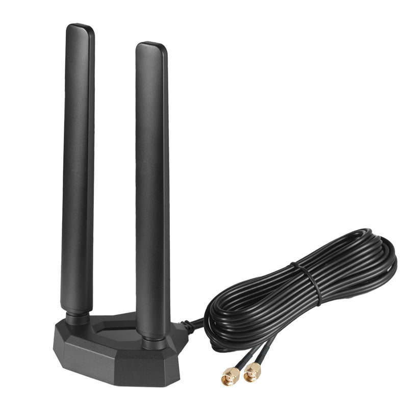 Tri-Band WiFi 6E Antenna - 2.4GHz, 5GHz & 6GHz - Magnetic Base Antenna for Routers, PC Desktop Computer & Gaming Motherboards, Eifagur