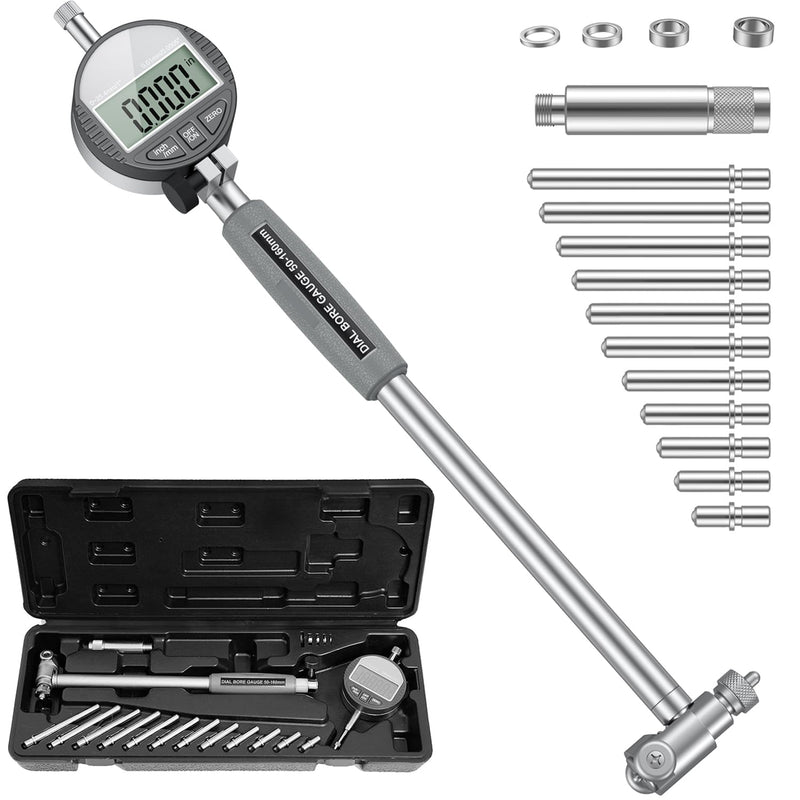 HDLNKAK Digital Dial Indicator Bore Gauges (2"-6"/0.0005"), Engine Cylinder Measurement with Carbide anvils Digital Display Bore Gauge