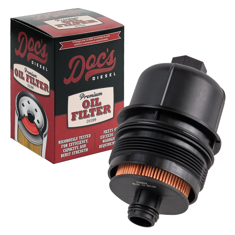 Doc's Diesel Oil Filter D11880 | Compatible with Jeep Wrangler/Gladiator 3.0L EcoDiesel 2020+, RAM 1500 3.0L EcoDiesel 2020+ | Replaces 68507598AA, 68498720AA