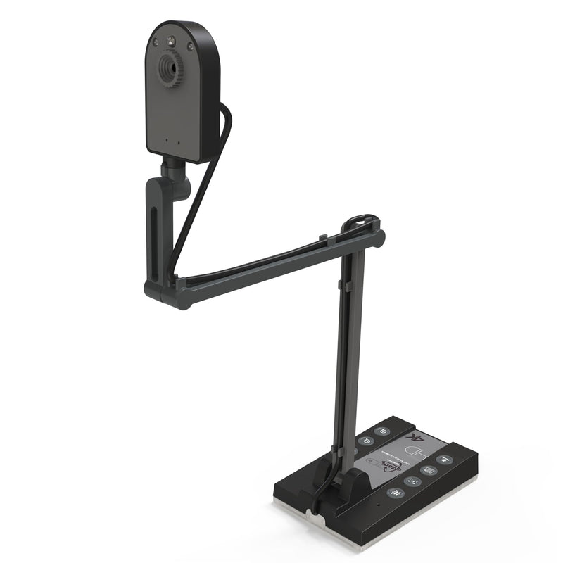 TreasLin Document Camera for Teachers HDMI USB-C 15MP HDIM Document Camera, Remote Learning Classroom Presentations Camera Art Classes Online Teaching with Multi Angle Rotation Adjustment LED Light USB/HDMI Document Camera(15 MP, Black)