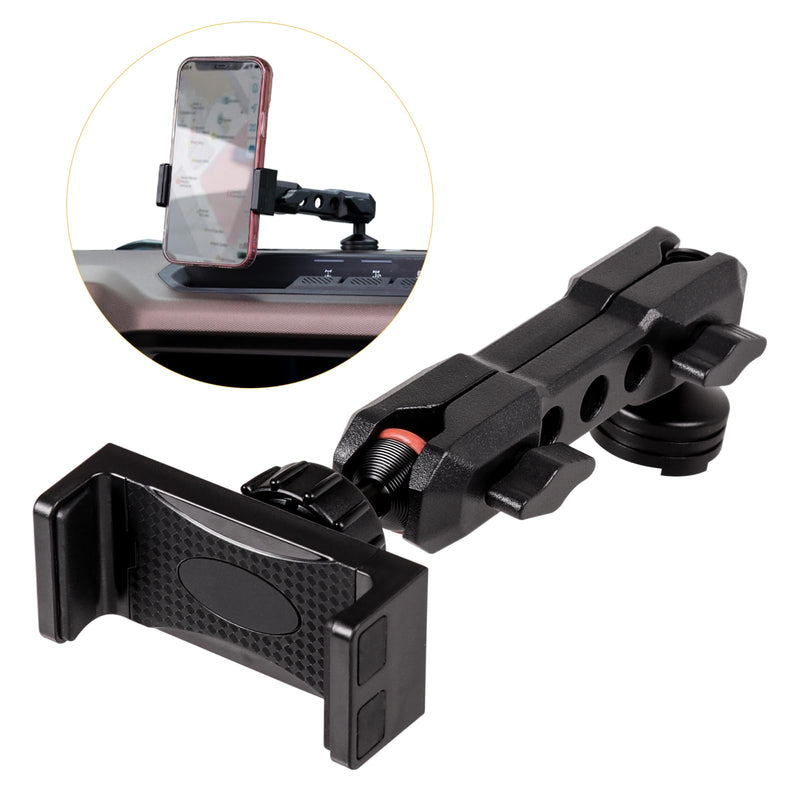 Dashboard Phone Holder Mount for 2021-2026 Frod Bronco 2 Door 4 Door | 360° Adjustable Car Dash Phone Holder, Cell Phone Dash Mount Interior Accessories, OEM Mount Install (Not for Bronco Sport)
