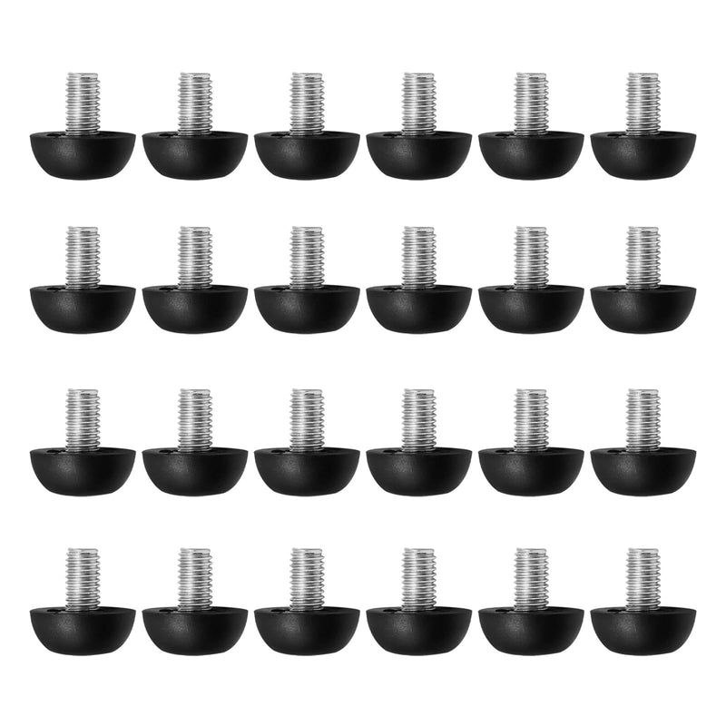 24 PCS 8mm x 1.25 M8 Project Adjustable Outdoor Furniture Leg Levelers, Screw in Leg Levelers Replacement Outdoor Patio, Stainless Steel Screw-in Patio Furniture Leveling Feet 24pcs