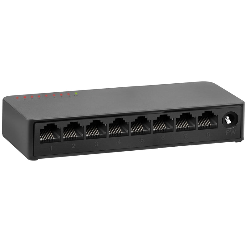 8 Ports Gigabit Ethernet Switch Unmanaged, Network Switch Supported Desktop or Wall Mount,1000Mbps Ethernet SplitterPlug & Play|Fanless Design|Shielded Ports|Traffic Optimization 8 Port丨8x 1000Mbps Gigabit Port
