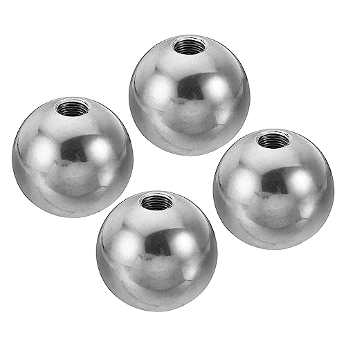 PATIKIL M6x22mm Ball Nuts Knob, 4 Pack Female Thread 304 Stainless Steel Round Blind Hole Screw Cap Cover for Lighting Machinery DIY Decoration, Silver