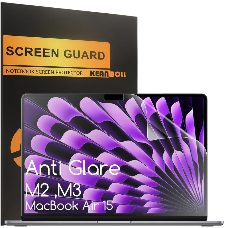 KEANBOLL 3 Pack Anti Glare Screen Protector for New Apple 2025-2024-2023 MacBook Air 15 inch (Model: A3241 A3114 A2941) Laptop with M4 M3 M2 Chip 15.3 inch Laptop,Anti Fingerprint (Matte) Shield MacBook Air 15.3 inch