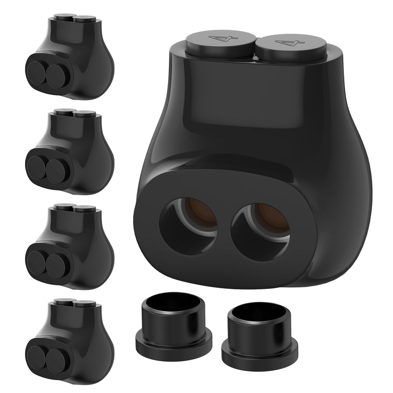 RVBOATPAT 2 Port Insulated Multi Tap Connector 4-14 AWG Aluminum to Copper Wire Connectors Single-Sided Entry Aluminum Wire Connectors Slotted Allen Hex - 5 Pack 5PCS 2 port 4-14 AWG