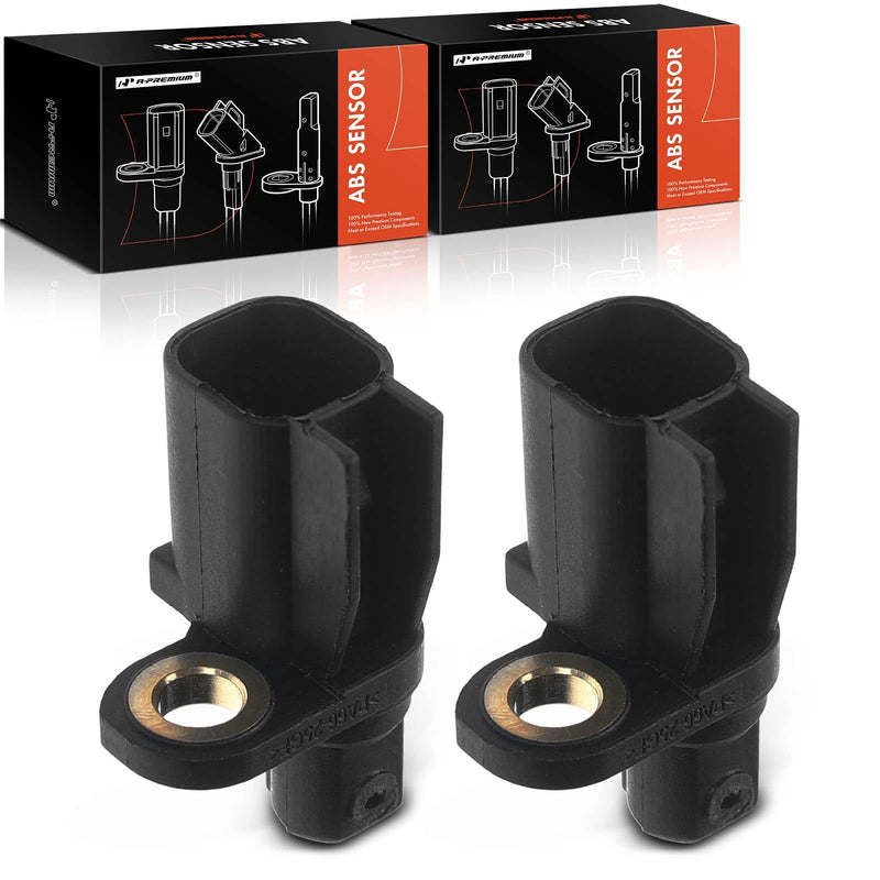 A-Premium 2PC Set Rear Side ABS Wheel Speed Sensor Compatible with Ford, Mazda, Lincoln & Volvo Models - Escape, Focus, C-Max, Transit Connect, 3, 3 Sport, 5, MKC, XC60, S60, XC70, S80, C70 2