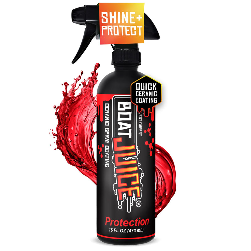 Boat Juice Protection Boat Ceramic Coating | Boat Wax Spray, Marine Ceramic Coating | Superior Shine + Protection | Very Cherry Scent | Marine Detailing & Cleaning Supplies | Made in USA (16oz) 16 Fl Oz (Pack of 1)