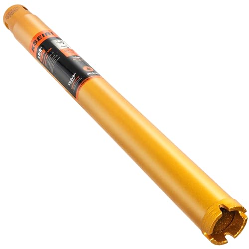 KSEIBI 619035 Wet Drill Core Bits 1-3/8" for Concrete, Marble, Granite, Brick, and Hard Masonry 13" Drilling Depth, 10mm Segment Height 5/8"-11 Arbor, Wet Only Hole Saw 1-3/8" (35MM) Wet Core Bit