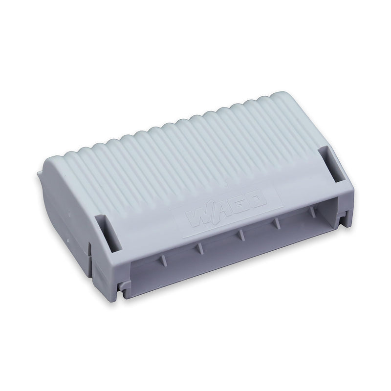 207-1433 | WAGO Gelbox for 221 Series connectors | Moisture Protection | IPX8-certified | 10 AWG | Gray, Label-Free housing | Large | [Box of 2 Pieces]