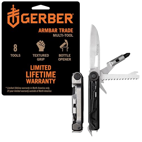 Gerber Armbar Trade EDC Pocket Knife Multitool with Bottle Opener, Onyx