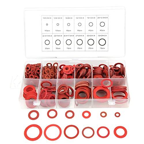 Ejoyous 600Pcs Fiber Flat Washer Assortment for Plumbing 12 Sizes