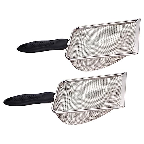 Kichvoe 2pcs Beach Shovel Outdoor Shovel Tool Mesh Cleaning Food Cooking Sand Scoop Convenient Lightweight Tool Beach Spade Mesh Funny