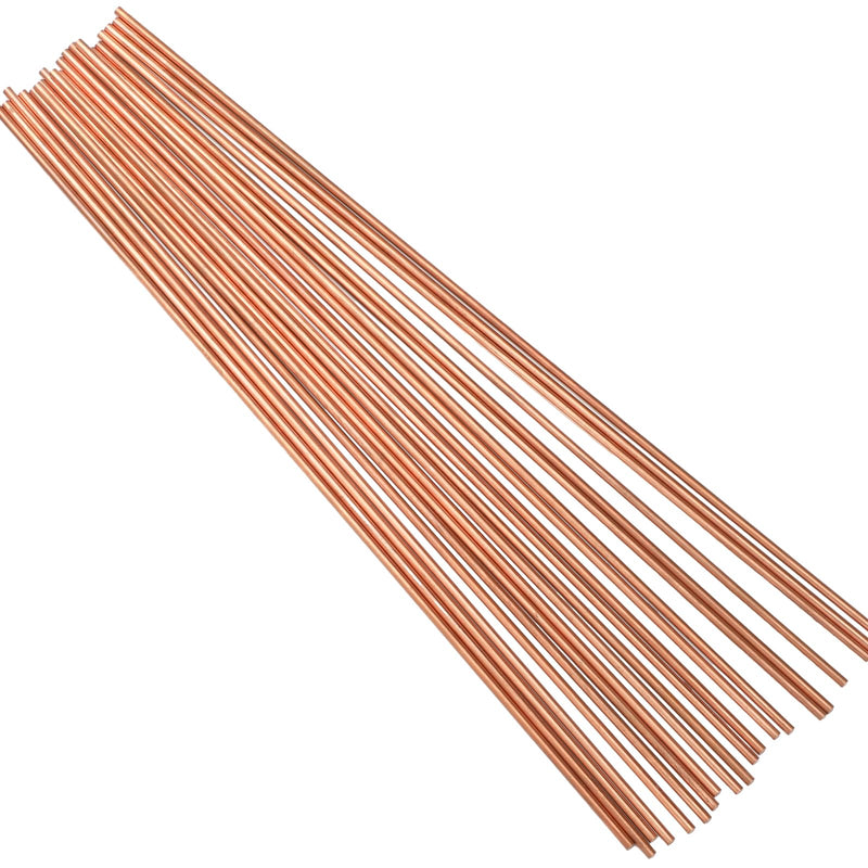 Therwen 20 Pcs Pure Copper Round Rod 11.8 Inch Length Bare Metal Solid Copper Rod Lathe Bar Stock for Crafts (0.12 Inch/ 3 mm in Diameter) 0.12 Inch/ 3 mm in Diameter