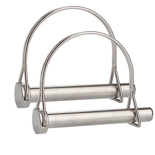2 Pcs Large Pto Pin, Safety Coupler Pin 1/2" x 3-1/2"(12.6mm x 90mm), Full Marine Grade 316 Stainless Steel Heavy Duty Shaft Locking Pin