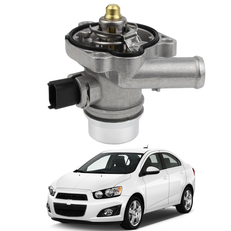 Upgrade Aluminium Engine Coolant Thermostat Housing Assembly Compatible with 2011-2020 Chevy Cruze Limited Sonic Trax Buick Encore 1.4L Replaces 25200455 55565336 55579010 55593034 902-808
