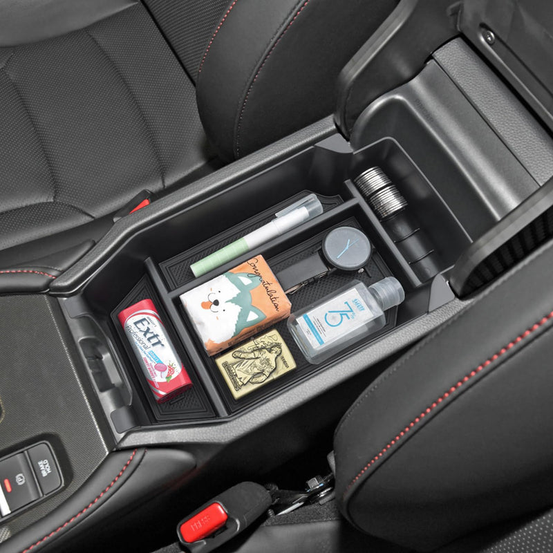PIMCAR Center Console Organizer for 2023-2025 Honda Accord 11th Gen Durable ABS Plastic Armrest Storage Tray-Black Liner Trim Accessories 2023-2025 Accord Black
