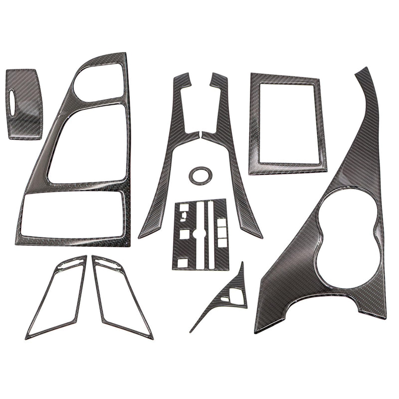 NLQR 11pcs Carbon Fiber Full Interior Set Kit Cover Trim Compatible with Infiniti Q50 Q60 2014 2015 2016 2017 2018 2019 2020