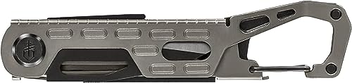 Gerber Gear Stake Out 11-in-1 Multi-tool - 2.2" Plain Edge Blade, Tent Stake Puller, Carabiner Carry - EDC Gear and Equipment - Graphite