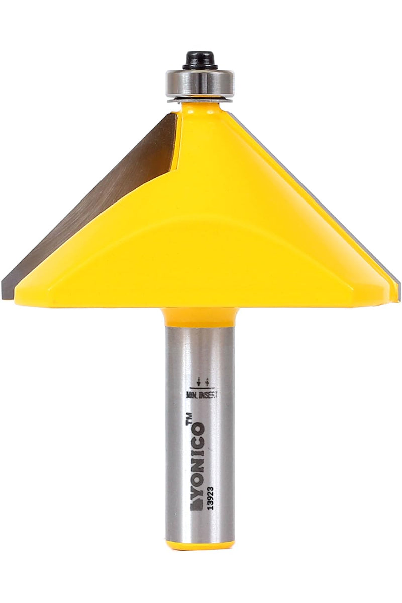 YONICO Chamfer Router Bits Edge Forming 45 Degree 1/2-Inch Shank 13923