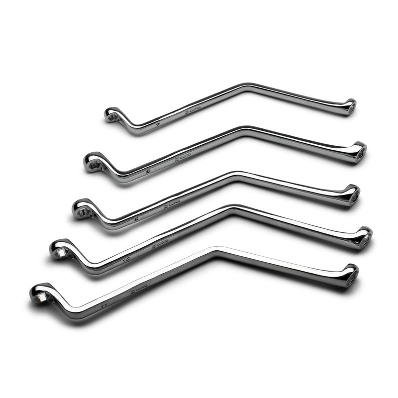  [AUSTRALIA] - Capri Tools Brake Bleeder Wrench Set, Angled Double Box End, 7 to 11 mm, 5-Piece, Metric 7 to 11 mm (5-Piece Set)