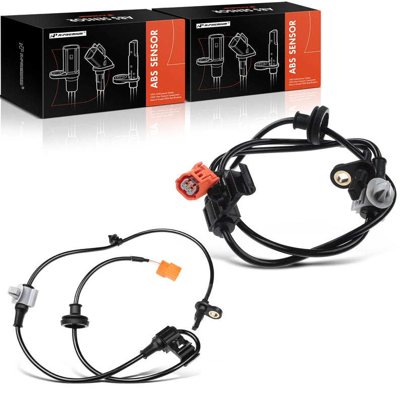 A-Premium ABS Wheel Speed Sensor Compatible with Honda Models - Ridgeline 2006-2014 3.5L, Crew Cab Pickup - Front Driver and Passenger Side, Replace# 57455SJCA01, 57455-SJC-A01 2-PC Set