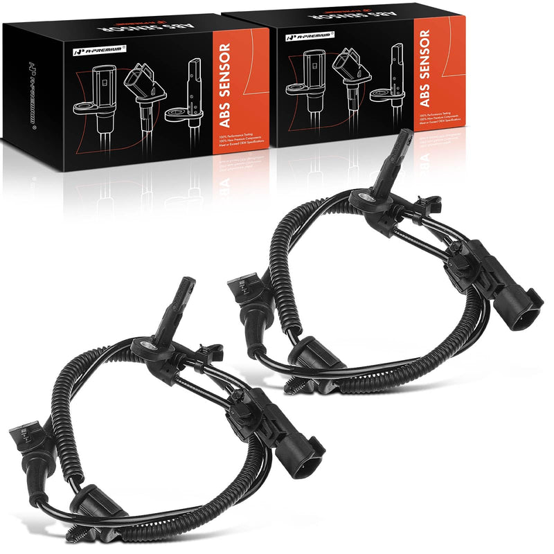 A-Premium 2PC Set Front ABS Wheel Speed Sensors Compatible with Buick Allure 2010, LaCrosse 2010-2013, Regal 2012 2013 & Saab 9-5 2011, Sedan - Front Driver and Passenger Side
