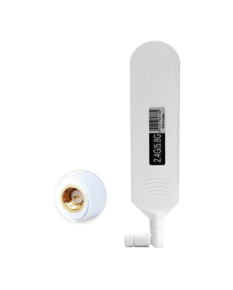 Dual Band WiFi 2.4GHz 5.8GHz Antenna 18dBi High Gain Omnidirectional Glue Stick Antenna SMA Male Connector for WiFi Router Wireless Network Card (White, 1pcs)