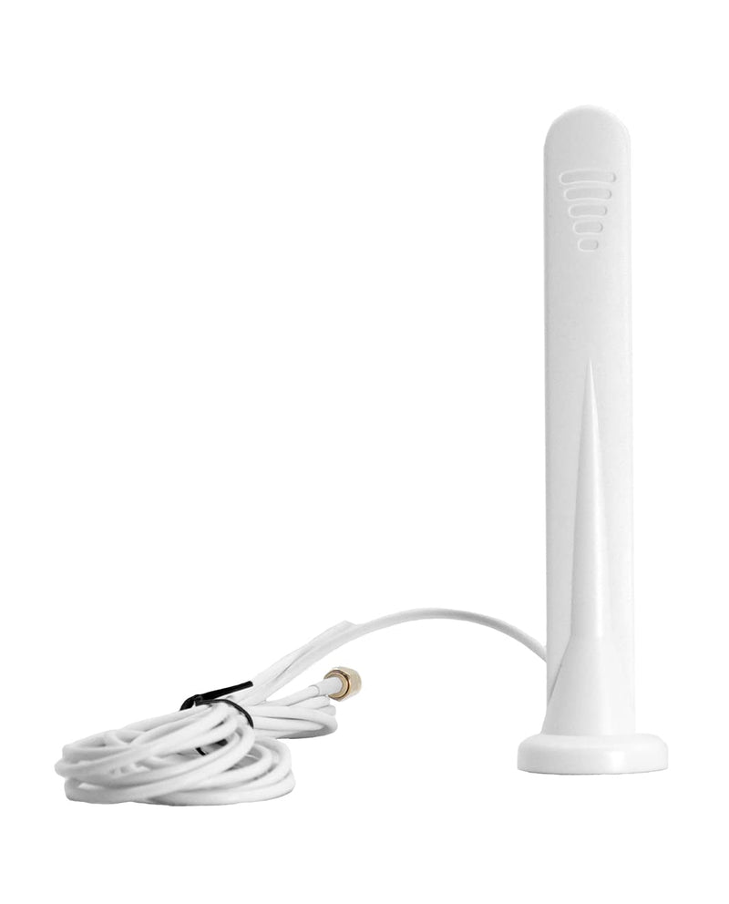 4G LTE Antenna SMA Male Connector 15DBi GSM/3G/4G/5G Omni-directional Waterproof Suction Cup Antenna with Magnetic Base 3M RG174 Cable (White) White