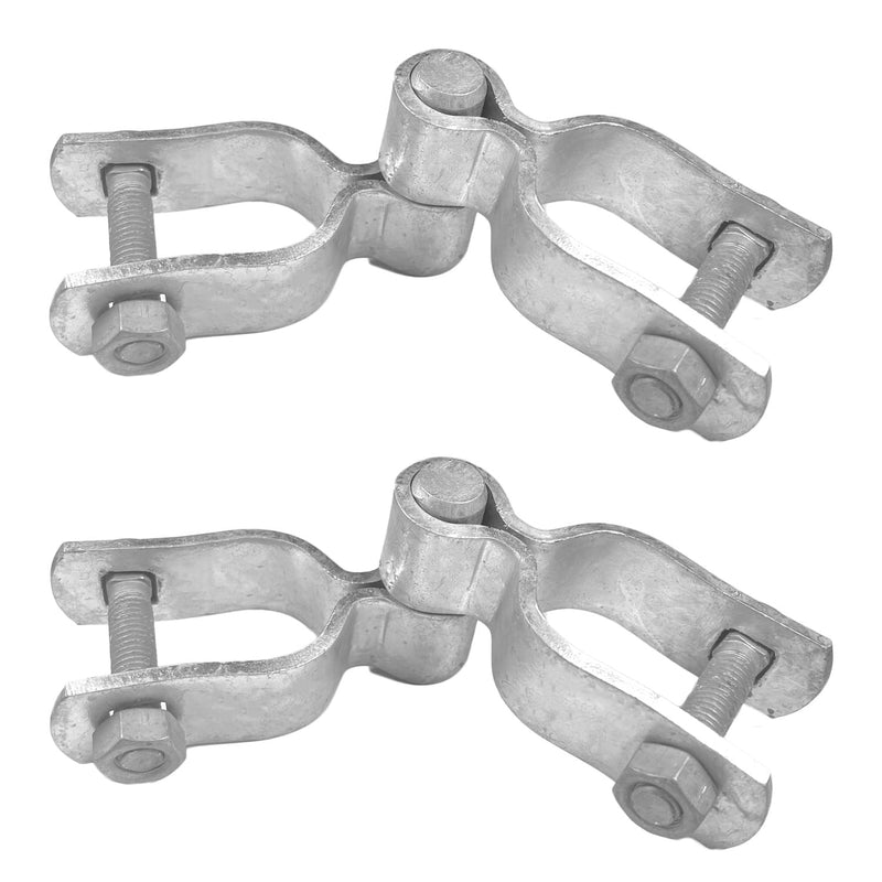 Galvanized Steel Heavy Duty Chain Link Fence Hinge Kit - 2 PCS Female & Male Hinges, Bolts & Nuts Included 1-5/8" x 1-5/8"(2 Pack)