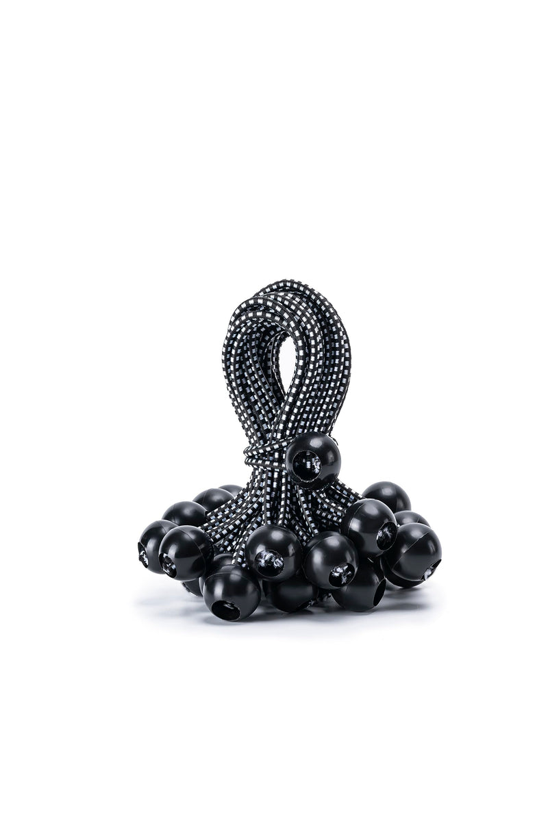 30 Pack Ball Bungee Cord, 6 Inch Heavy Duty Bungie Cord Balls Canopy Tarp Tie Down Bungee Balls for Camping, Tents, Cargo,Holding Wire and Hoses, Patio Umbrellas, Awning (Black) Black/White 6Inch