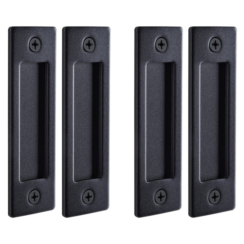 Wright Products Barn Door Handles Set - Matte Black Sliding Barn Door Hardware Kit, 2 Pack