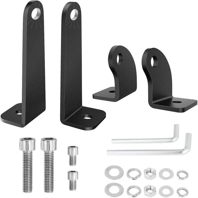 Light Bar Mounts Mounting Bracket, 4PCS Universal Side Mounted Brackets Kit for Single Row LED Light Bar for Truck ATV UTV - 2 Years Warranty 3MM
