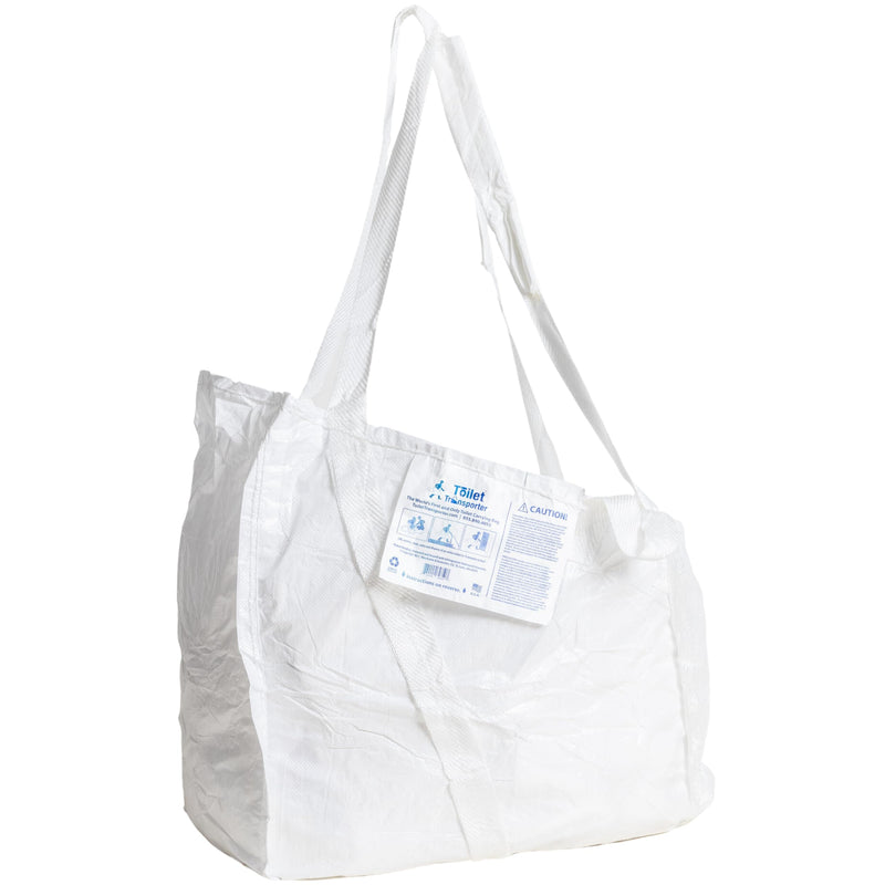 Toilet Bag - Lift, Carry, Store, Service & Remove Toilets | Professional Plumber Carrying Bag | Plumbing Tools & Parts - Flapper, Fill Valve, Flush Handle, Snake, Repair Kit & Wax Ring Plain White Bag