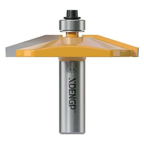 Bevel Raised Panel Router Bits 1/2 Shank for Cabinet Door, 2-1/2-Inch Diameter, Shaker Raised Cabinet Door Making Frame Panel Design Router bits Use with Rail and Stile Moulding Router bit Bevel - 2-1/2" Diameter - 1/2" Shank Raised Panel Router Bit