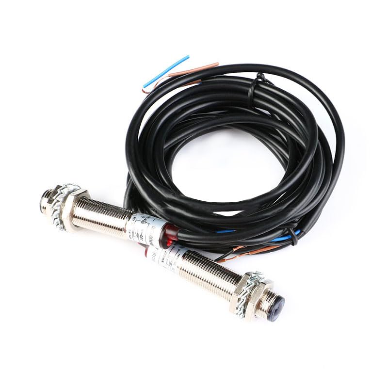 M12 Laser Collimator Photoelectric Switch M12JG-30N1 Laser Sensor Switch Semi Waterproof DC 20 Meters Distance Normally Open B-NPN-O Red Light