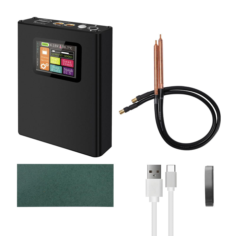 Spot Welder, Docreate 30 Levels Adjustable Handheld Spot Welder with LCD Screen, Portable Rechargeable DIY Mini Spot Welding Machine with Nickel Belt and Spot Welding Pen for 18650