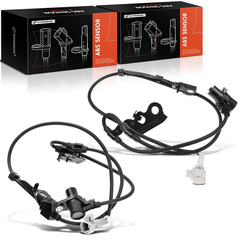 A-Premium ABS Wheel Speed Sensor Compatible with Toyota & Pontiac Models - Corolla 2003-2006, Matrix 2003-2008, Vibe 2003-2008, 1.8L - Front Driver and Passenger Side, 2-PC Set, Replace# 88969673