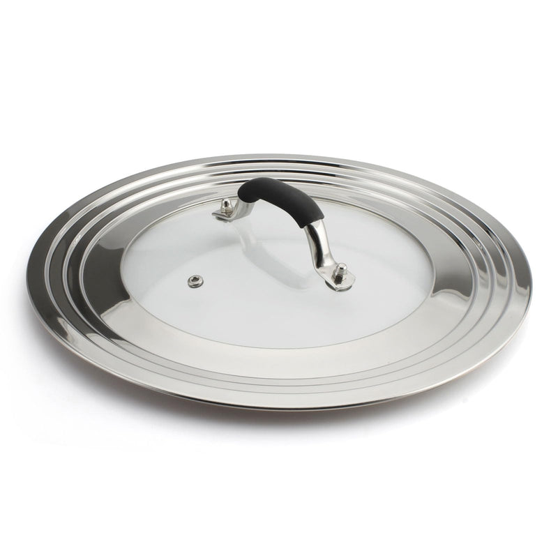 15 inch Large Universal Lid for 11-15" Pans Pots, Stainless Steel Pan Lid Cover for 11 12 13 14 15 In Cast Iron Skillets Frying Pans Woks 15 Inch