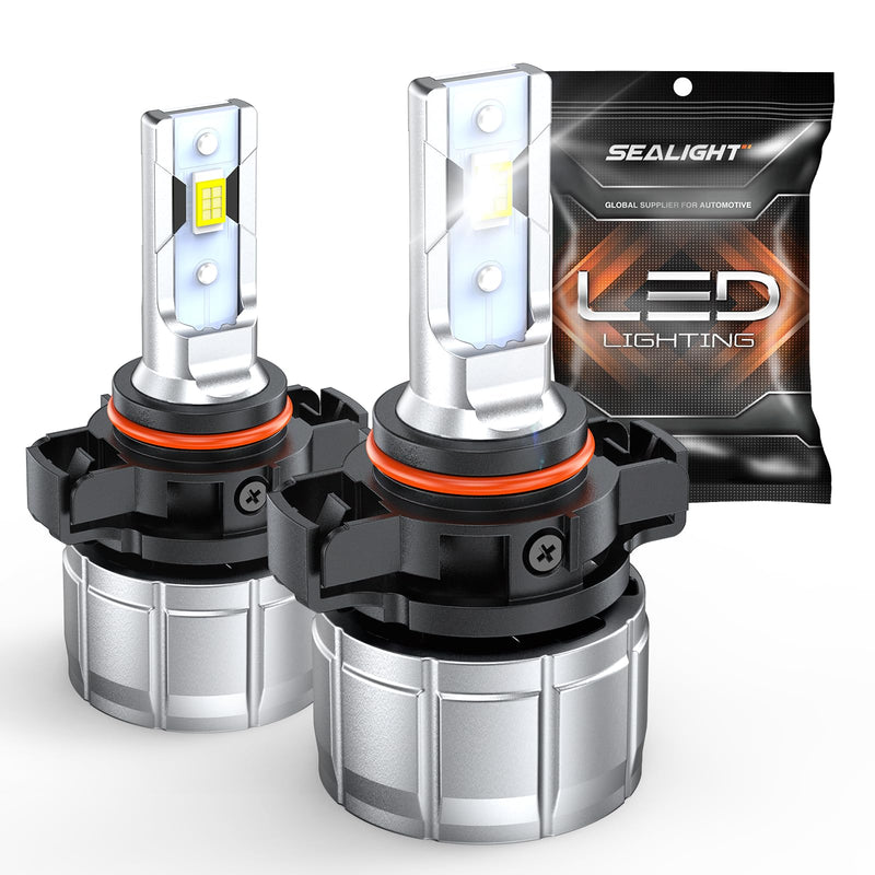 SEALIGHT 5202 LED Fog Light Bulbs, 600% Brightness 5201 PS19W PS24W Fog Lights LED or DRL Replacement, 6500K Cool White, 4.0 Upgrade Dual-row 7035 CSP Chips, Pack of 2