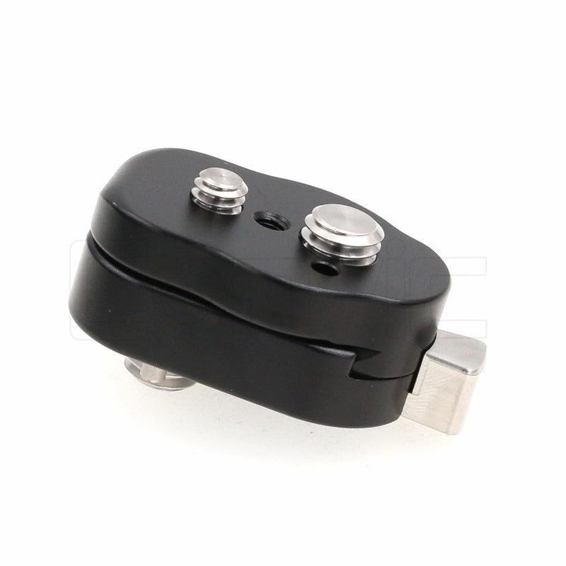 Eonvic 3/8" Screws Mini Quick Release Plate Lock Mount for ARRI RED Camera Monitor Camera Tripod LCD Monitor Magic Arm (Black) Black