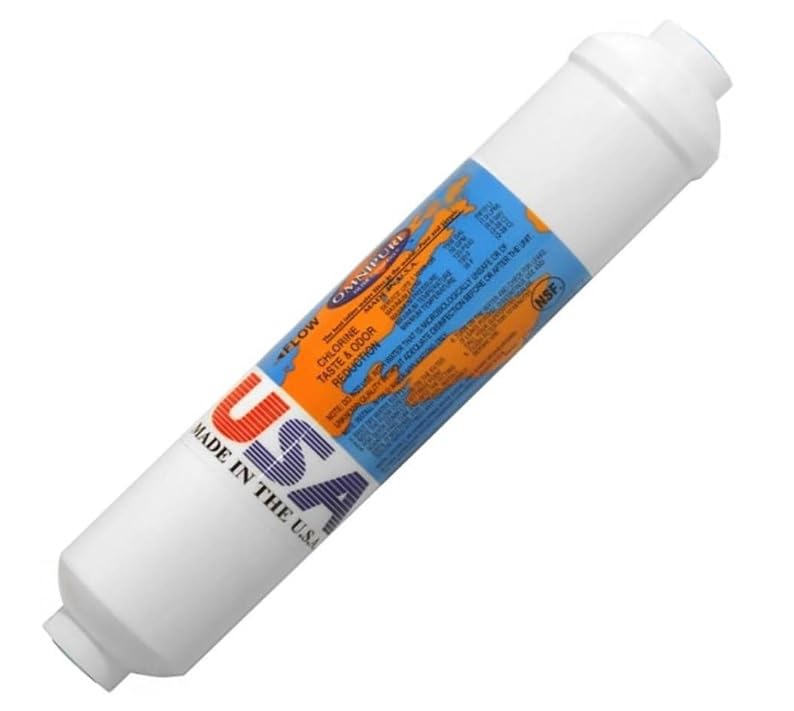 IPW Industries Inc-Omnipure - K2586-BB-2oz - 10" x 2" GAC with 2 ounces of Phosphate Inline Filter w/ 1/4" NPT