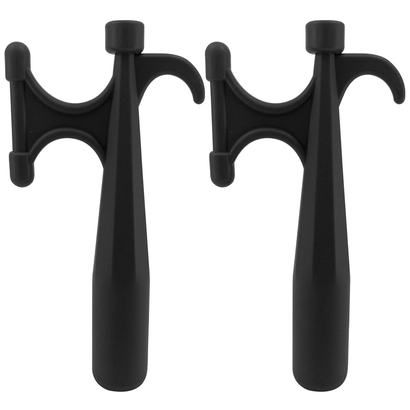 ISURE MARINE 2Pcs Nylon Boat Hook Floating,Hook for Extension Pole,Unbreakable,Durable,Rust-Resistant Boat Hook Replacement Attachment Replacement Boat Hook End for Mooring Yacht Boat Kayak,Black