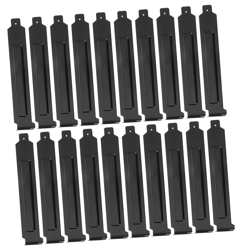 20Pcs Black Stainless Steel Pci Slot Covers, Desktop Pc Case Blanking Plates for Dust Prevention and Ventilation 13X2X1.5CM