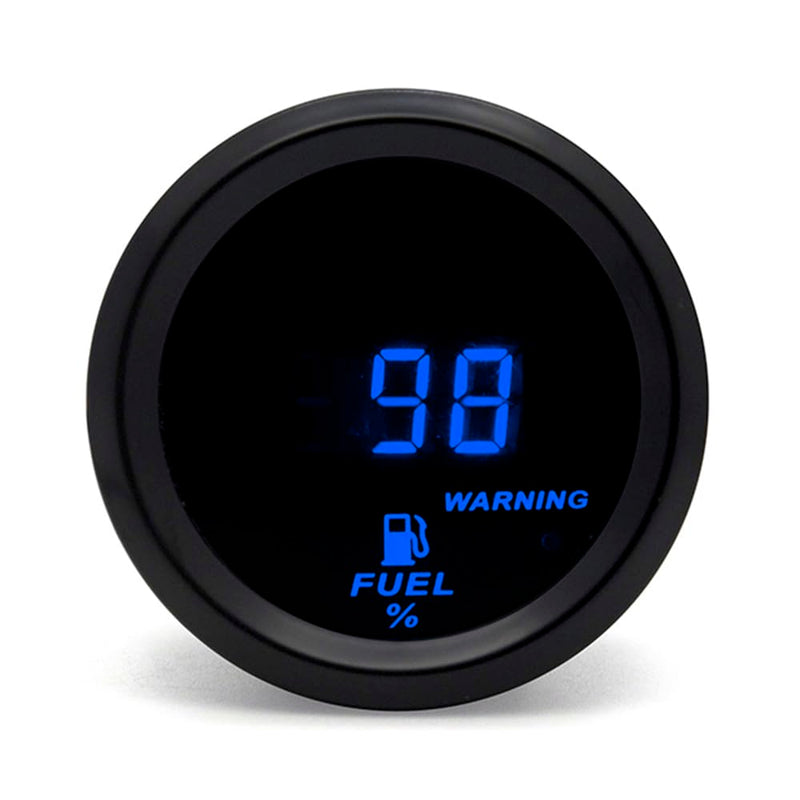 2 Inches 52mm Car Fuel Level Digital Gauge Automobile Blue LED Backlight Universal Meter (Fuel Gauge) Fuel Gauge