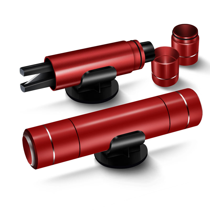 Car Window Breaker and Seatbelt Cutter 2 Pack, 2-in-1 Car Safety Hammer, Multifunctional Auto Glass Breaker, Portable Car Emergency Rescue Tool for Automotive Accidents Red*2