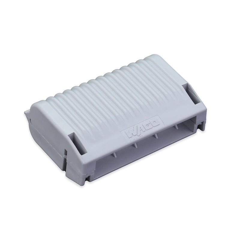 207-1333 | WAGO Gelbox for 221 and 2773 Series connectors | Moisture Protection | IPX8-certified | 12 AWG | Gray, Label-Free housing | Large | [Box of 3 Pieces]