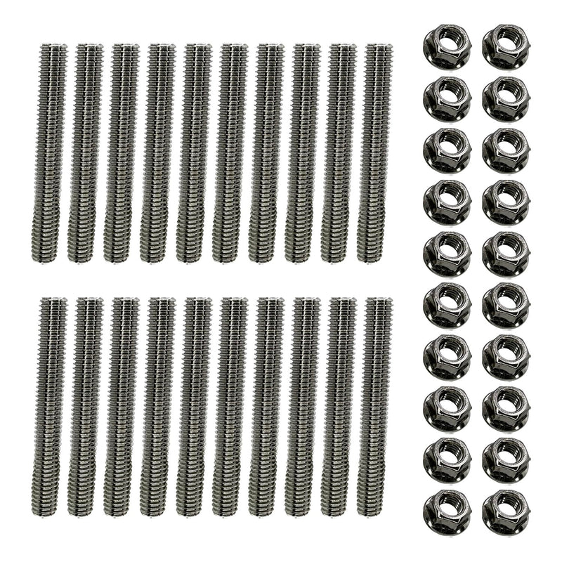  [AUSTRALIA] - Stainless Exhaust Manifold Stud Kit Replacement for Ford 6.8L V10 Super Duty (2 Sides, 20 pcs) 2 Sides